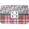 Red & Gray Dots and Plaid Dish Drying Mat (Personalized)