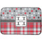 Red & Gray Dots and Plaid Dish Drying Mat (Personalized)