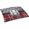 Red & Gray Dots and Plaid Dog Bed - Large