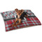 Red & Gray Dots and Plaid Dog Bed - Small LIFESTYLE