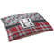 Red & Gray Dots and Plaid Dog Beds - SMALL