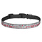 Red & Gray Dots and Plaid Dog Collar - Medium - Front