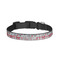 Red & Gray Dots and Plaid Dog Collar - Small - Front