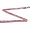 Red & Gray Dots and Plaid Dog Leash Full View