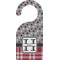 Red & Gray Dots and Plaid Door Hanger (Personalized)