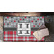 Red & Gray Dots and Plaid Door Mat - LIFESTYLE (Lrg)
