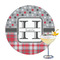 Red & Gray Dots and Plaid Drink Topper - Large - Single with Drink
