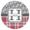 Red & Gray Dots and Plaid Drink Topper - Large - Single