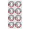 Red & Gray Dots and Plaid Drink Topper - Medium - Set of 12