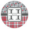 Red & Gray Dots and Plaid Drink Topper - XSmall - Single