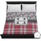 Red & Gray Dots and Plaid Duvet Cover (Queen)