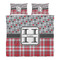 Red & Gray Dots and Plaid Duvet Cover Set - King - Alt Approval