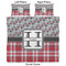 Red & Gray Dots and Plaid Duvet Cover Set - King - Approval