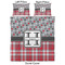 Red & Gray Dots and Plaid Duvet Cover Set - Queen - Approval