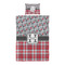 Red & Gray Dots and Plaid Duvet Cover Set - Twin XL - Alt Approval