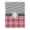 Red & Gray Dots and Plaid Duvet Cover - Twin - Front