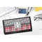 Red & Gray Dots and Plaid DyeTrans Checkbook Cover - LIFESTYLE