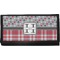 Red & Gray Dots and Plaid Personalized Checkbook Cover