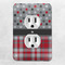 Red & Gray Dots and Plaid Electric Outlet Plate - LIFESTYLE