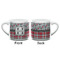 Red & Gray Dots and Plaid Espresso Cup - 6oz (Double Shot) (APPROVAL)