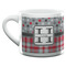 Red & Gray Dots and Plaid Espresso Cup - 6oz (Double Shot) (MAIN)