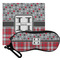 Red & Gray Dots and Plaid Personalized Eyeglass Case & Cloth
