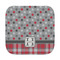 Red & Gray Dots and Plaid Face Cloth-Rounded Corners