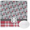 Red & Gray Dots and Plaid Wash Cloth with soap
