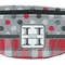 Red & Gray Dots and Plaid Fanny Pack - Closeup