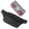 Red & Gray Dots and Plaid Fanny Packs - FLAT (flap off)