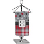 Red & Gray Dots and Plaid Finger Tip Towel - Full Print (Personalized)