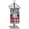 Red & Gray Dots and Plaid Finger Tip Towel (Personalized)