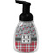 Red & Gray Dots and Plaid Foam Soap Bottle - Black (Personalized)