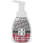 Red & Gray Dots and Plaid Foam Soap Bottle (Personalized)