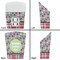Red & Gray Dots and Plaid French Fry Favor Box - Front & Back View
