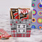 Red & Gray Dots and Plaid French Fry Favor Box - w/ Treats View