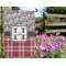 Red & Gray Dots and Plaid Garden Flag - Outside In Flowers