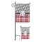 Red & Gray Dots and Plaid Garden Flag - PARENT/MAIN