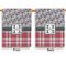 Red & Gray Dots and Plaid Garden Flags - Large - Double Sided - APPROVAL