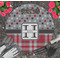 Red & Gray Dots and Plaid Gardening Knee Pad / Cushion (In Garden)