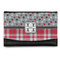 Red & Gray Dots and Plaid Genuine Leather Women's Wallet - Small (Personalized)