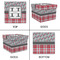Red & Gray Dots and Plaid Gift Boxes with Lid - Canvas Wrapped - Large - Approval