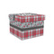 Red & Gray Dots and Plaid Gift Boxes with Lid - Canvas Wrapped - Small - Front/Main