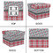 Red & Gray Dots and Plaid Gift Boxes with Lid - Canvas Wrapped - X-Large - Approval