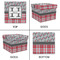 Red & Gray Dots and Plaid Gift Boxes with Lid - Canvas Wrapped - XX-Large - Approval