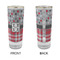 Red & Gray Dots and Plaid Glass Shot Glass - 2 oz - Single - APPROVAL