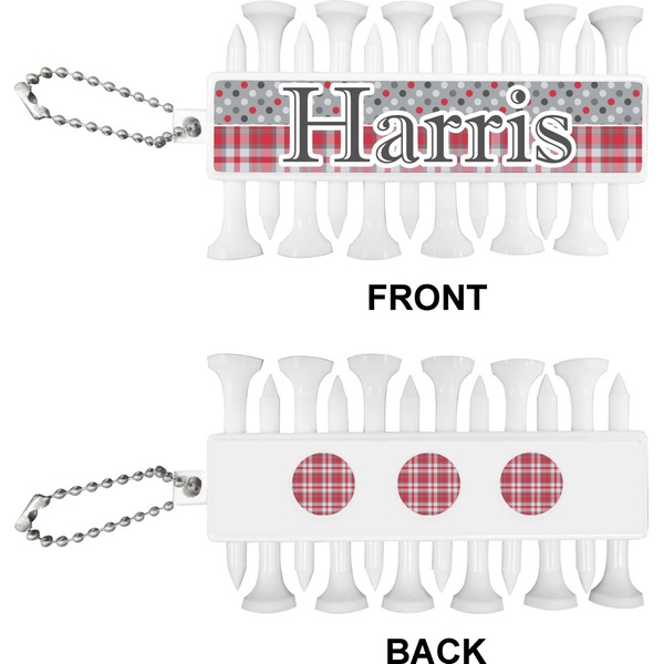 Red & Gray Dots and Plaid Golf Buddy (Approval)