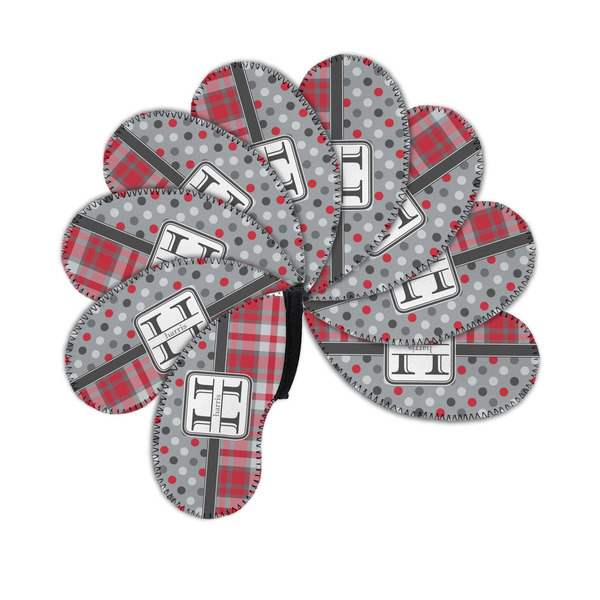 Red & Gray Dots and Plaid Golf Club Covers - PARENT/MAIN (set of 9)