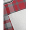 Red & Gray Dots and Plaid Golf Towel - Detail