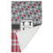 Red & Gray Dots and Plaid Golf Towel - Folded (Large)